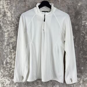 Snozu Size S Mock Neck 1/4 Zip Sweater White Long Sleeve Outdoor